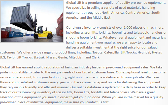 Global Lift Equipment Oxnard
